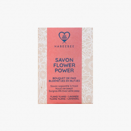 Savon Flower power BIO ylang ylang & lavande 100 g - HABEEBEE