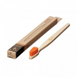 Brosse à dent en bois Adulte - Orange