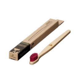 Brosse à dent en bois Enfant - Renard - Magenta