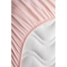 Drap Housse en Coton Bio pour lit bébé - 60x120 cm - Rose pâle
