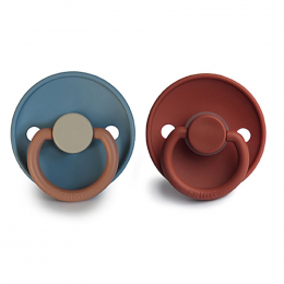 Set de 2 tétines en latex Color - Breeze/baked clay