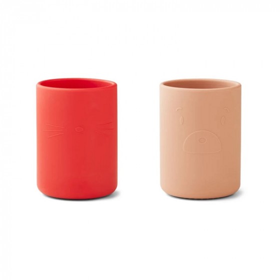 Set de 2 gobelets Ethan - Apple red & tuscany rose mix