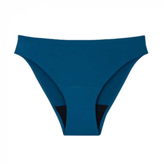 Culotte menstruelle Séléné pour ado - Flux moyen - Bleu Tropico