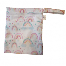 Sac imperméable double à lingettes sales - Arc en ciel - petit format
