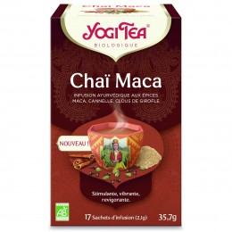 Infusion ayurvédique aux épices - Chaï Maca - 17 sachets - Yogi Tea 