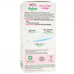 14 tampons Super en coton BIO Révolution avec applicateur