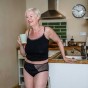 Culotte menstruelle Fearless taille haute dentelle - Flux abondant - Noir