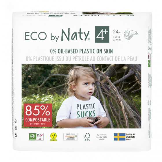 4 x Couches / langes écologiques Taille 4+ Maxi+ 9-20kg 4 x Couches / langes écologiques Taille 4+ Maxi+ 9-20kg