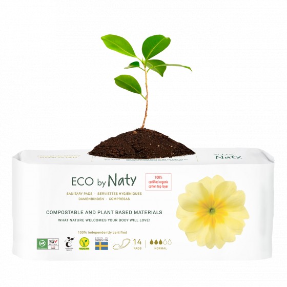 Serviette périodique 100 % Eco Flux Normal - 14 pcs
