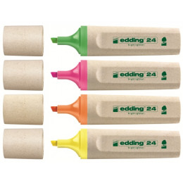 4 surligneurs fluo rechargeables et écologiques