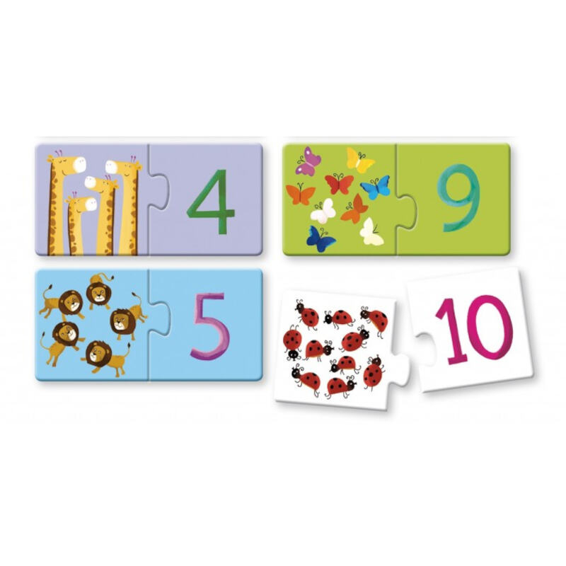 Sassi Junior - Puzzle Les chiffres 10 x 2 pièces - à partir de 2 ans - Sebio