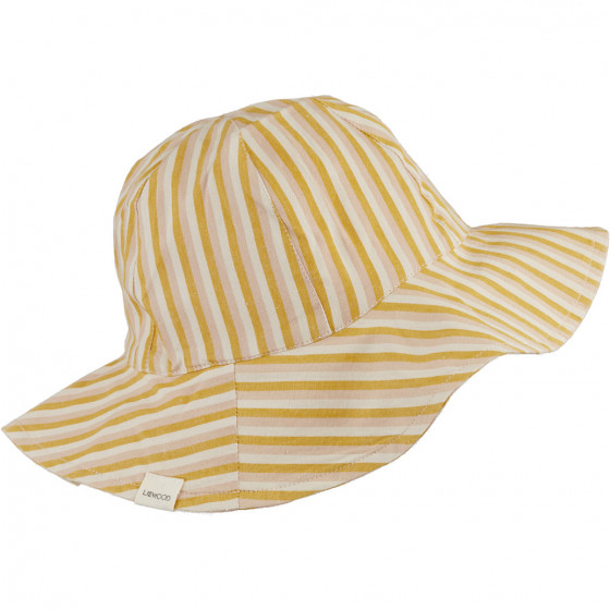 Chapeau de soleil Amelia - Y/D stripe: Peach/sandy/yellow mellow Chapeau de soleil Amelia - Y/D stripe: Peach/sandy/yellow mellow