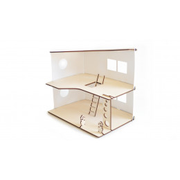 Maison de poupées en bois et Priplak blanche - à partir de 3 ans *