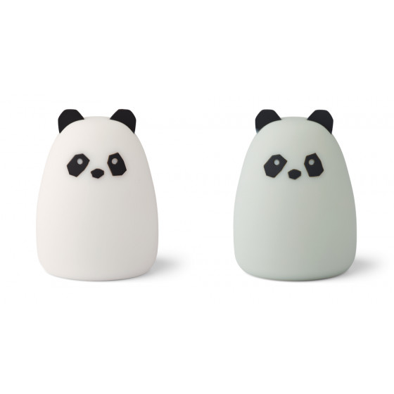 Set de 2 Veilleuses Callie - Panda panda creme de la creme & dove blue