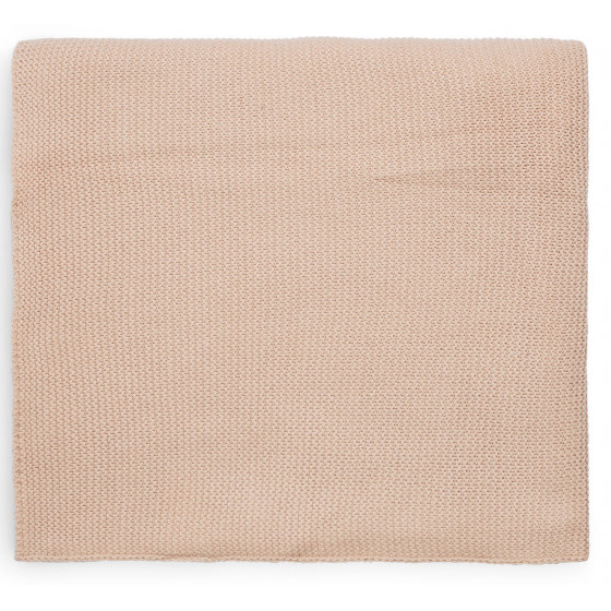 Deken wieg Basic Knit - Pale pink - 75 x 100 cm