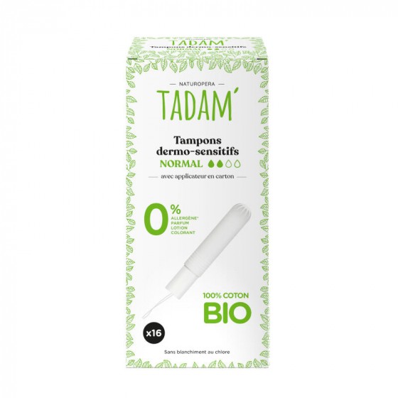 Tadam Tampons Organic met applicator Normal X14 Tadam Tampons Organic met applicator Normal X14