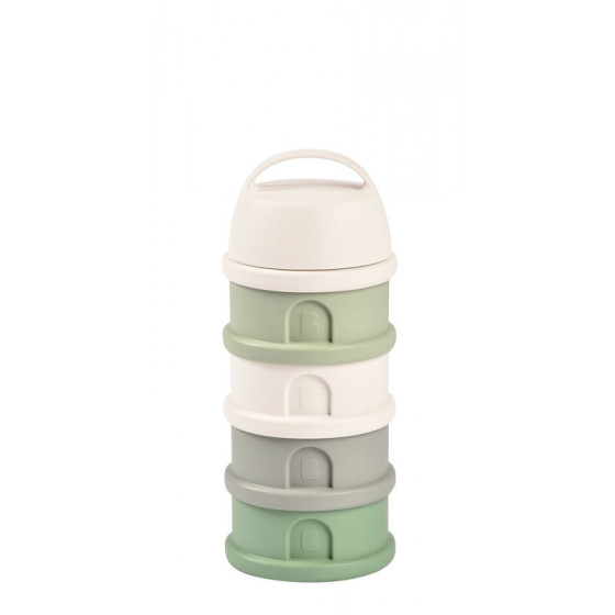 Stapelbare doseerdozen 4 compartimenten Cotton white/Sage green