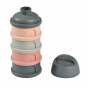 Stapelbare doseerdozen 4 compartimenten Mineral grey/pink