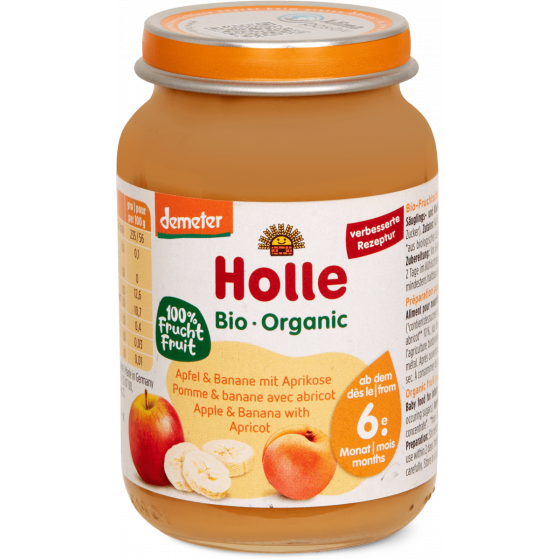 Babyvoeding - Appel & banaan met abrikoos - 190g - Holle