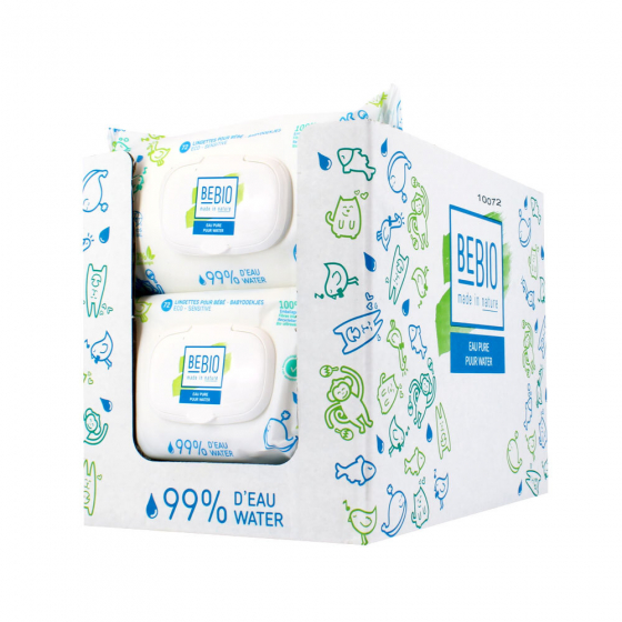 Ecologische babydoekjes - 99% water - 8X72 doekjes