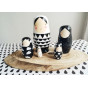 Monochrome Sketch Inc Nesting dolls - Black & white