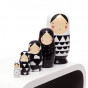 Sketch Inc Nesting dolls XL - Black & White