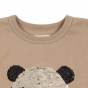 Lou pailletten sweat shirt - Oxford Tan - 3 jaar - Konges Sløjd A/S