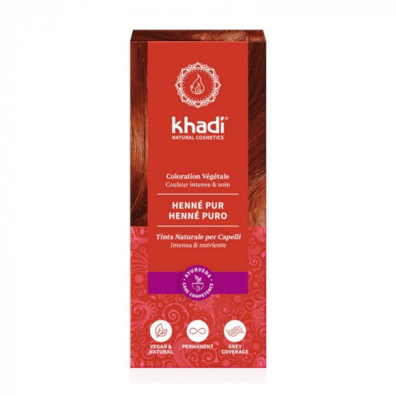 Permanente haarkleuring - rood - pure henna - 100 g Permanente haarkleuring - rood - pure henna - 100 g