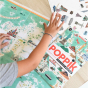 Educatieve Poster Met Herpositioneerbare Stickers - De Wereldtoer - Poppik