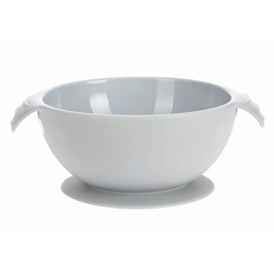 Grijze siliconen bowl met zuignap