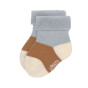 Terry sokken light blue & caramel -  Set van 3 paren - GOTS