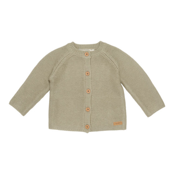 Olijf gebreid vest - Little Dutch