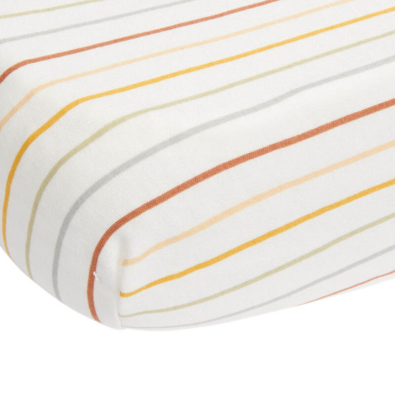 Hoeslaken ledikant 60 x 120 cm Vintage Sunny Stripes - Little Dutch