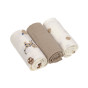 Set van 3 inlegluiers M - Little mateys koningsblauw - 60x60 cm