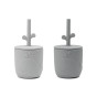 Peekaboo drinkbeker met rietje Wally - 2-pack - Grey