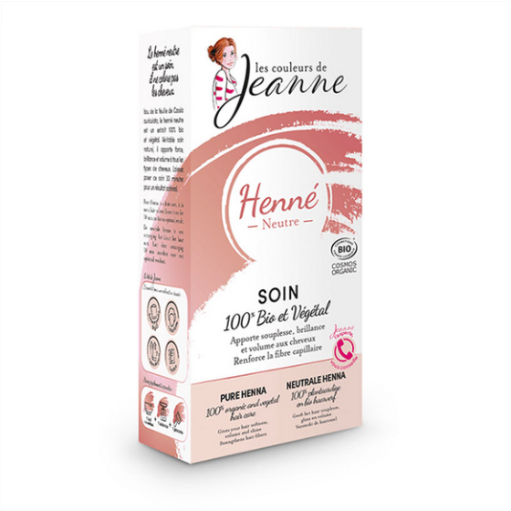 Verzorging 100% bio & plantaardig - neutraal henna - 2x50 g - Les couleurs de Jeanne