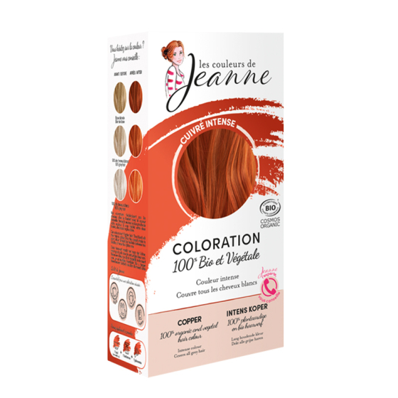 100 % plantaardige kleuring - intens koper - 2x50 g - Les couleurs de Jeanne