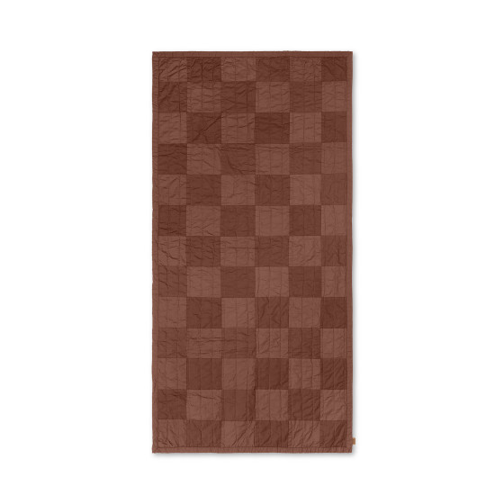 Duo Quilt Deken - Red Brown Tonal