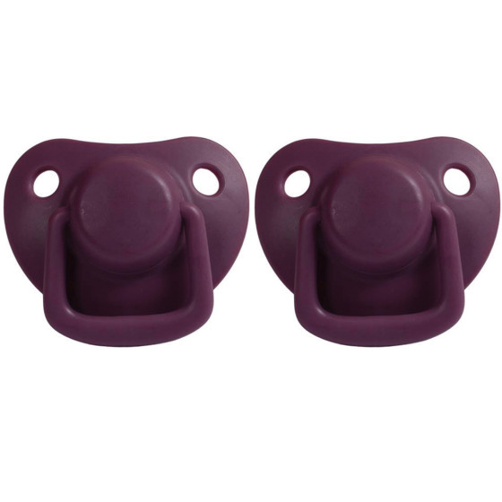 Unieke set van 2 tutjes - Plum - 0-6m