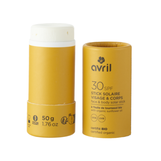 Zonnebrandstick SPF30 50g gecertificeerd biologisch - Avril