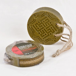 Aleppozeep met touwtje - amber en oud - 150g
