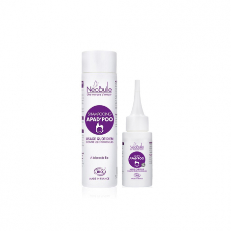 Duo Apad Poo preventieve stick en lavendelshampoo Anti-luizen - Néobulle