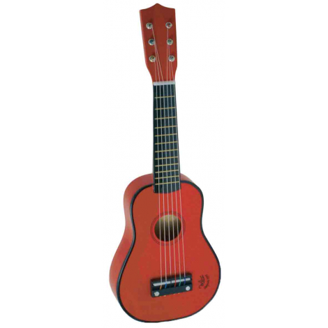 Rode gitaar in hout - vanaf 3 jaar