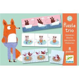 8 Trio Puzzels Met Dieren - Verhaaltjes