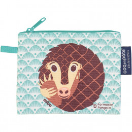 Mini zakje - portemonnee in BIO Katoen - Pangolin