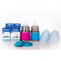 Set van 2 evolutieve roestvrijstalen flessen - 150 ml - 0 tot 18 maanden - Roze en turqoise 