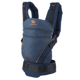 Babydrager carrier XT in biologisch katoen - Denimblue Toffee