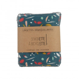 Make-up verwijderdoekjes - 8x10cm - Blauwe bloemen
