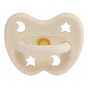 Orthodontische rubberen speen - Sterren en manen - Milky white