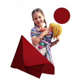 Draagdoek voor poppen - Leo rood